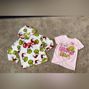 EUC GRINCH TEE AND FLEECE HOODIE BUNDLE